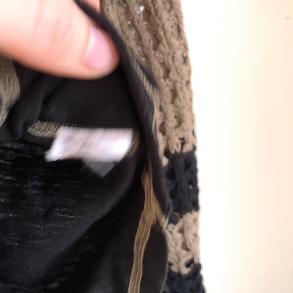 Free People FP Crochet Sleeve Knit Sweater - Picture 4 of 6